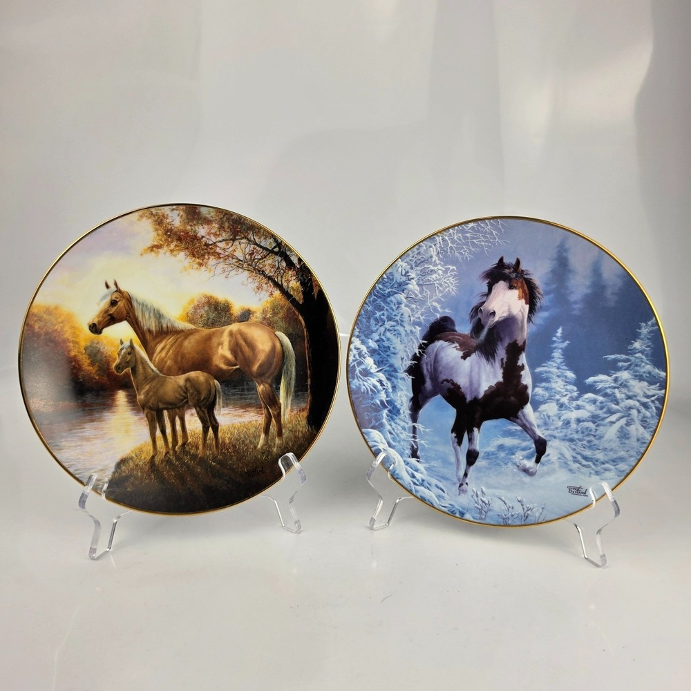 Hamilton Collection‎ Unbridled Spirit Horse Plates Chuck DeHaan Winter Renegade
